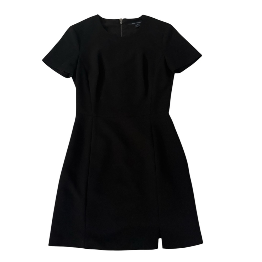 French Connection Black Sheath Mini Dress with Slit